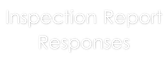 Inspection Report  Responses
